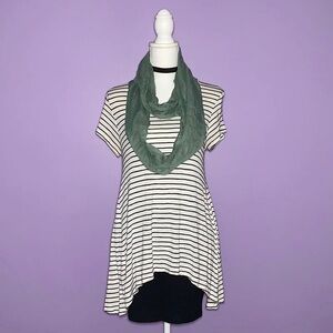 Mossimo Black and White Striped Tshirt